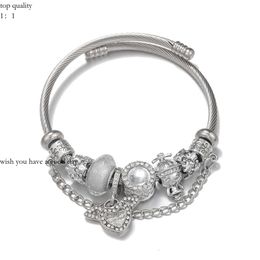 Pandorabracelet Charm Streaming Hot Selling Designer Jewelry Bracelets, White Fairy Like Cupid Love Pendants, Couple Bracelets, Bracelet Accessories 574