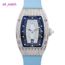 RM Unisex Wrist Watch RM007 DIAMOND PAVE WHITE GOLD WATCH Automatic Mechanical Tourbillon Movement Chronograph Timepiece