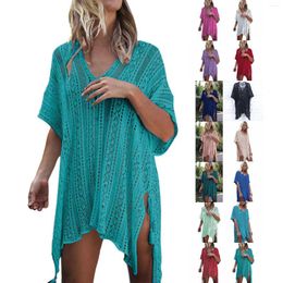 Cover Up For Women Crochet Sleeveless Button Down Shirt Bikini With Set Bathing Suite Ups