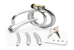 Stainless Steel Detachable Catheter Cock Cage Penis Belt Adult Game Metal Device BDSM Sex Toys Bondage7042048