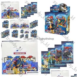 Card Games 324 Pcs Poke Cards Tcg Xy Evolutions Booster Display Box 36 Packs Game Kids Collection Toys Gift Paper Drop Delivery Gifts 660