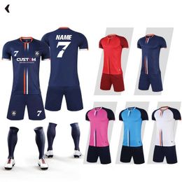 Jerseys Adults Football uniform custom Football clothes Kid Football training Jersey Soccer Unifrom Short Sleeve Soccer Jersey LB2101 T240524