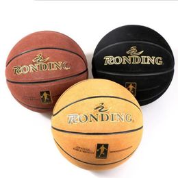 Size 7 Cowhide Basketball Ball Fine Quality WearResisting Basketballs For Training SkidProof HardWearing Men039s Indoor Outd7781562