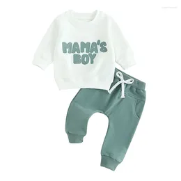 Clothing Sets Autumn Baby Boys Clothes Letter Embroidery Print Sweatshirt Jogger Pants Childrens Suit Toddler Outfit Set Sports