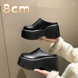 Casual Shoes Spring Flats Women Round Toe Loafers Platform Black Beige Moccasin Mules For Female Autumn Winter Indoor Slippers