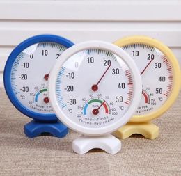 Round Shape Mini White Indoor Outdoor Analogue Centigrade Thermometer Hygrometer Temperature Humidity Metre Measuring tools