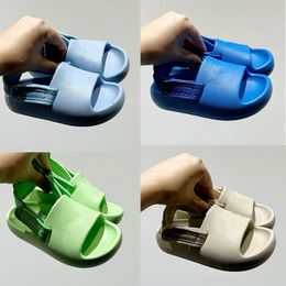 Designer Summer famous kids children designer lighting platform slippers sandals slides Cool shoes slipper slides triple black blue white green beige sandals