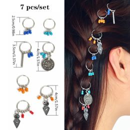 5pcs/set Different 49 Styles Charms Hair Braid Dread Dreadlock Beads Clips Cuffs Rings Jewellery Dreadlock Clasps Hair Accessories