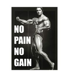 Bodybuilding Gym Workout Motivation Inspiration No Pain No Gain Wall Art Decoration Poster Canvas Print