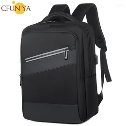Backpack CFUN YA 2024 Man Laptop Waterproof School Bag With USB Charging Boys Teenagers Bookbag Causal Travel On Work