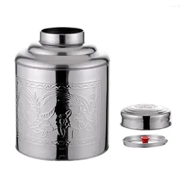 Storage Bottles Tea Sealing Jar Metal Can Containers For Bags Tin Canister Stainless Steel Loose Leaf