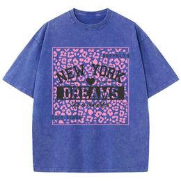 York Dreams Printing Female TShirt Fashion Casual Tshirt Street Hip Hop Wash Short Sleeve Summer Comfortable Clothes 240517