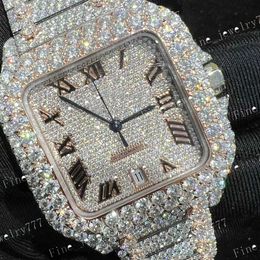 Iced Out Watches moissanite watch passes diamond tester Men Real 925 Silver luxury wrist watch