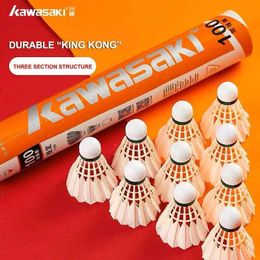 Badminton Sets Kawasaki King Kong 100/500 Feather Shuttlecock Badminton for Clubs Training Racquet Sports Speed 76 77 Durable Badminton S52401 S52401