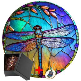 Puzzles Dragonfly 3d Wood Model Kit Puzzle Adults Irregular Jigsaw Wooden Puzzle Brain Teaser Montessori Toys Entertainment Games Diy Y240524