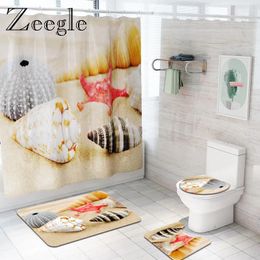 Carpets Flannel Bathroom Carpet Waterproof Shower Curtain Non-Slip Floor Mat Toilet Seat Cover Absorbent Foot