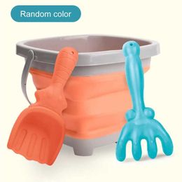 Sand Play Water Fun Sand Play Water Fun 3 Pack Folding Beach Plastic Bucket Set for Beach Suitable for Parents and Children Beach Toys WX5.22