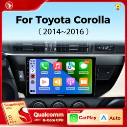 Car dvd Radio for Toyota Corolla 11 2012-2016 E170 E180 Carplay Android Auto Qualcomm Car Stereo Multimedia Player 4Gwifi DSP