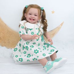 60 cm 3D farba skóra tkanina body Reborn Baby Baby Doll for Girl Art Bebe z naczyniami krwionośnymi Ręka Make Uśmiech maluch