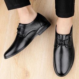 Casual Shoes 2024 Men Office Oxfords Male Comfortable Dress Shoe Brand Coiffeur Lace-up Genuine Leather Footwear