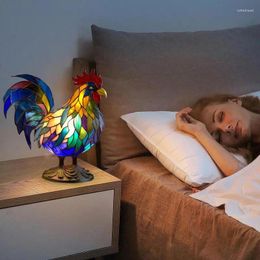 Table Lamps Animal Lamp Series Rooster Retro Resin Night Light Home Bedroom Decoration For Office Xmas