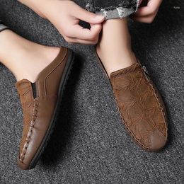 Casual Shoes 2024 Men Half Classic Lightweight Outdoor Flat Slippers Summer Fashion Simple Slip On Loafers Trend Man