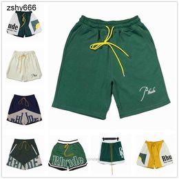 Rhude Shorts Designers Mens Basketball Panel Court Swim Trunks Sweat Senna Flight Yachting Short Bottoms Buy Qjb6