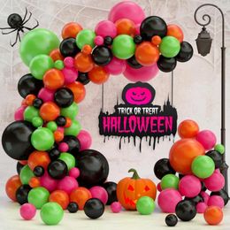 Party Decoration 108Pcs Pink Orange Black Green Latex Balloon Garland Arch Kit For Halloween Decorations
