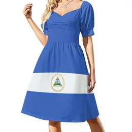 Abiti casual Nicaragua Flag Drendy Trendy Summer Aesthetic Graphic Vestidos Big Taglia