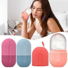 Face Massager Facial ice mold silicone frozen beauty enhancement facial ice tool eye skin education massage roller ball skin care tool Q240523