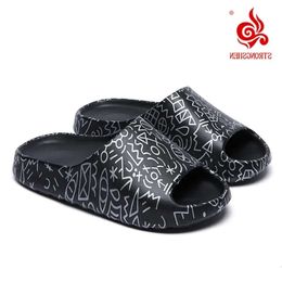 Graffiti Strongshen Mens 566 Slides Summer Slifors Platform Innoor non slip Stampa Piattaforma Eva Flip-Flops Beach S Be0 Be0