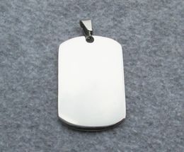 100pcslot Stainless Steel Army Dog Tags Fashion Pendants with Mirror Polished Surface 4 sizes available6189691