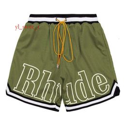 Designer Rhude Shorts Summer Fashion Beach Shorts Men High Quality Streethip Hop Classic Alphabet Shorts For Men Designer Cotton Sports Casual Men's Shorts b5 95