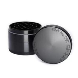 Original Space case 63mm 4pc CNC grinder Aluminium space case smoking tobacco cigarette detector grinding smoke VS sharpstone spic in stock