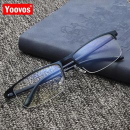 Sunglasses Frames Yoovos Retro Glasses Men 2024 Alloy Eyeglasses Men/Women Square Luxury Eyewear Vintage Okulary Rimless Gafas De Hombre