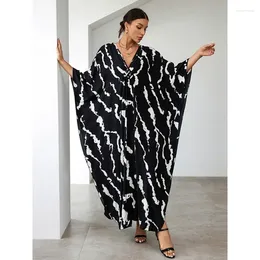 Shirt Beach Dresses Tie Dye Printed Kaftans For Women Cover Ups Swimwear 2024 Elegant Holiday Bathing Suits S