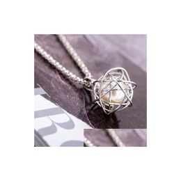 Pendant Necklaces Pearl Crystal Necklace Of Female Style Birds Nest Long Vintage Clothing And Accessories Drop Delivery Jewellery Pendan Dh6J7