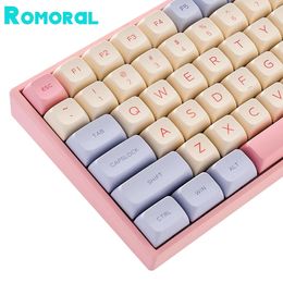 PBT Keycaps 132 Keys Pink Cute Keycaps Dye-Sublimation Key caps XDA Profile Keycap Set for 61/64/68/87/96/104/108 /114 Keyboard 240523