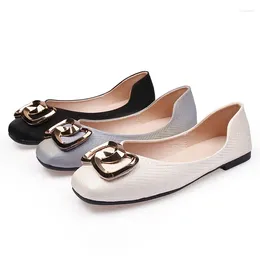 Casual Shoes Spring Summer Women Flats Modern Elegant Ladies Single Fashion Brand Plus Size 42 D105