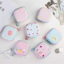 Purse Mini Portable Earphone Bag Coin Purse Headphone USB Cable Case Travel Storage Box Wallet Pouch Bag Y240524