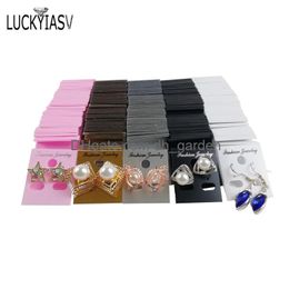 Tags Price Card Earring Plastic Display Cards Ear Stud Hang Holder Tag Jewellery Earrings Drop Delivery Otxwu