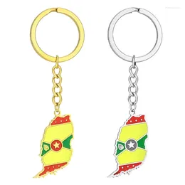 Keychains Fast Reach High Quality Metal Keychain With Grenada Map Portable Phone Strap Chain