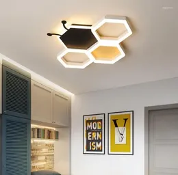 Ceiling Lights Modern Led Lamp In Children's Toy Room Creative Personality Black And White Pink For
