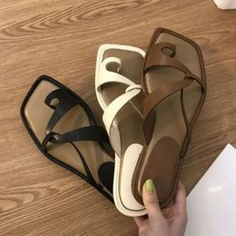 Summer Women Slippers 787 Korean Version Clip Toe Flip Flops Outdoor Fashion Flat Casual Non-slip Sandals Female Beach e66