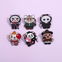 Cartoon Halloween series film and teion peripheral brooch creative fun devil shaped alloy badge Personalised accessories