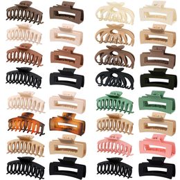 8Pcs Large Clip Claw Crab For Women Female Big Hairpins Clips Clipper Ponytail Barrettes Hair Accessories Jewelry Set L2405