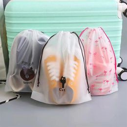 Storage Bags 30 35CM Portable Shoe Organiser Travel Bag Waterproof Plastic Drawstring Eco Cosmetic