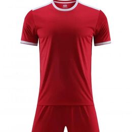 Summer Short Sleeve Solid Football Jersey Mens Quick Dry Breathable Training Team Uniform Childrens Sport Soccer Suit Sets 240523