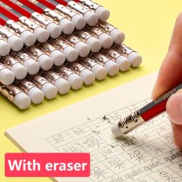 Deli 12pcs/lot Wooden Pencil HB 2B with Eraser Children's Writing Art Drawing Pencil School Student Learn Stationery Supplies