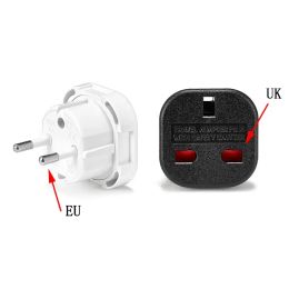 1pcs Universal UK to EU Plug Socket 250V AC Power Adapter Charger Euro Travel Adapter EU Plug Adapter British Scoket Outlet